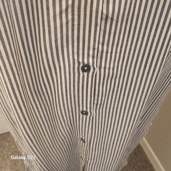 7 For All Mankind Striped Gray Dress - Picture 4 of 12